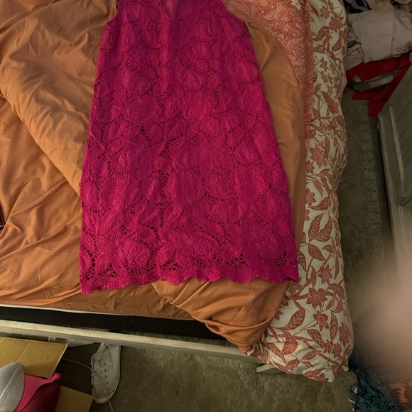 Karen Kane Fuchsia Lace Mini Dress - Picture 4 of 6